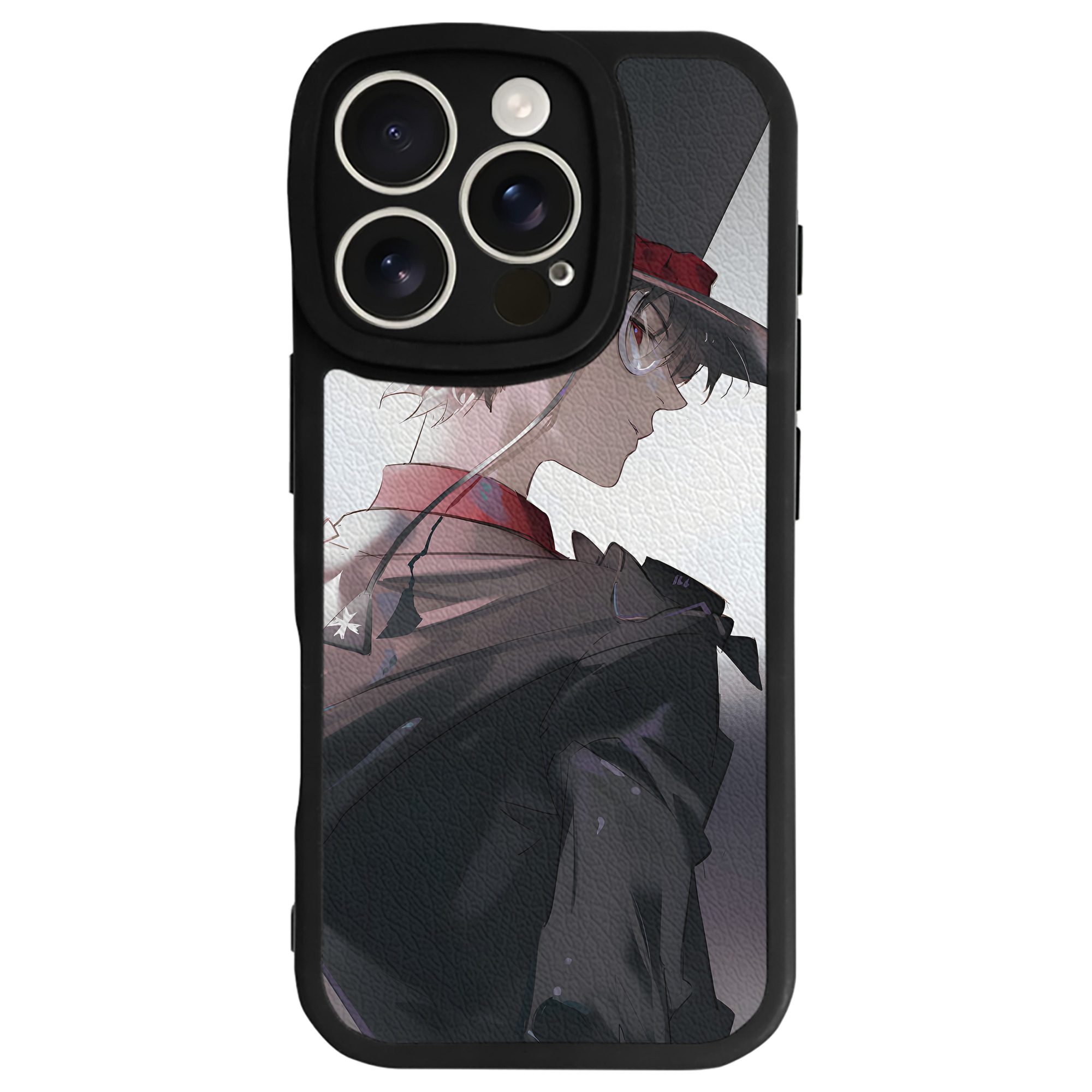 （画像用） 名探偵コナン Detective Conan 【iPhone 16シリーズ対応】シリコンスマホケース（レザー調） 材質：シリコン